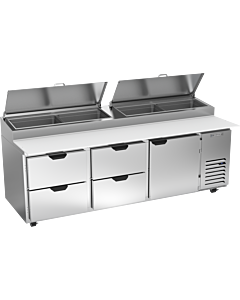Beverage-Air DPD93HC-4 Hydrocarbon Series 93" 4 Drawer Pizza Prep Table