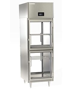 Delfield DSLRPT1-GH 32.4" Wide Single Section Pass Through Refrigerator with Glass Half Doors