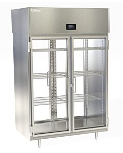 Delfield DSLRPT2-G 55" Wide Double Section Pass Through Refrigerator Glass Doors