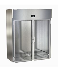 Delfield DSLRRI2-G 55" Wide Double Section Roll In Refrigerator Glass Doors