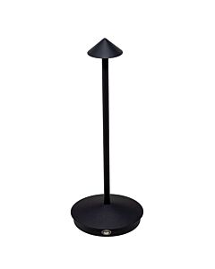 Omcan Laurentian Black LED Rechargeable Table Lamp - 3.7V / 1200mA - USA