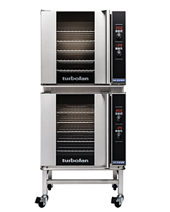 Turbofan E32D5/2C Double Deck Full Size Digital Electric Convection Oven with Stainless Steel Stand