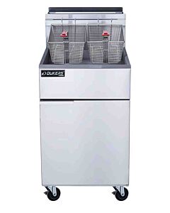 Dukers DCF5-LPG 70 lb Commercial Liquid Propane Floor Fryer - 5 Burners, 150,000 BTU - USA
