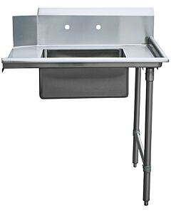 Zanduco 30" x 36" Right Side Soiled Dish Table with Sink - CA