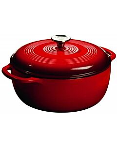 Lodge EC7D43 7.8 Qt. Color Enamel Dutch Oven - Red - USA