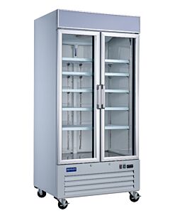 Zanduco 40" 2 Swing Glass Door White Merchandiser Refrigerator with 892L Capacity - 115V, 400W - CA