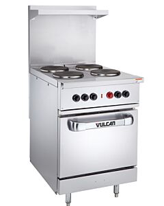 Vulcan EV24S-4FP Endurance Series 24" Electric Range with 4 French Plates Burner and Standard Oven - 208V/240V/480V