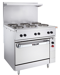 Vulcan EV36S-2FP24G Endurance Series 36" Electric Range with 2 French Plates Burner, 24" Right Griddle, Standard Oven - 208V/240V/480V - USA