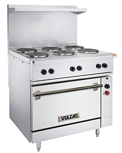 Vulcan EV36S-6FP240 Endurance Series 36" Electric Range with 6 French Plates and Standard Oven - 240V - USA