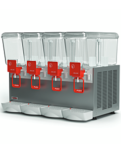 Ugolini Arctic Deluxe-Paddle Mix Four-Bowl Juice Dispenser with 4 x 20L Capacity - 115V