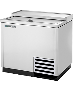 True T-36-GC-S-HC 36" Solid Slide Lid Stainless Steel Glass and Plate Chiller/Froster - USA
