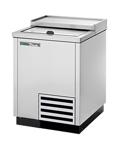 True T-24-GC-S-HC 24.5" Solid Slide Lid Stainless Steel Glass and Plate Chiller/Froster - USA