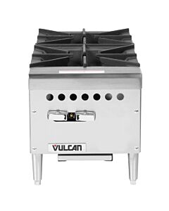 Vulcan VCRH12 Restaurant Series Countertop 12" 2-Burner Gas Hot Plate Natural Gas - 50,000 BTU - USA