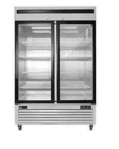 EFI F2-54GDSVC 54" Double Glass Door Display Freezer - 44.8 Cu. Ft.