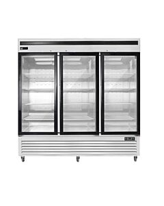 EFI F3-82GDSVC 82″ 3 Door Glass Reach In Freezer - 74.3 Cu.Ft