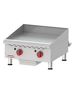 Omcan Countertop Elite Series Gas Griddle with Thermostatic Control, Bunrers, Natural Gas with Propane Conversion Kit - USA