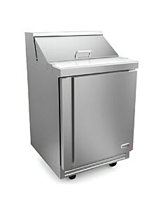 Fagor FST-27-8-N 27" Sandwich/Salad Prep Table with 8 Pans & 10 Inch Cutting Board, 9.5 Cu. Ft. – 115V, cETLus Certified
