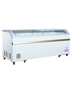 EFI FCCG-79 79" Ice Cream Freezer with Curved Glass Top, 24.7 Cu. Ft.