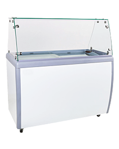 EFI Sales FICD-39 39" Ice Cream Dipping Cabinet with Sneeze Guard