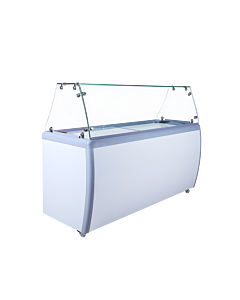 EFI Sales FICD-71 71'' Ice Cream Dipping Cabinet with Sneeze Guard