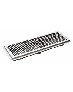 Omcan 12" x 60" Floor Trough With Stainless Steel Grating - CA