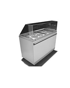 Celcold CF41EFG 41'' Curved Glass Food Guard for CF41ESG Commercial Ice Cream Display Freezer Cabinet