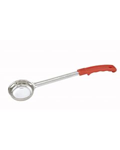 Winco FPS-2 2 oz. Solid Food Portioners with Polycarbonate Handle, Red - USA