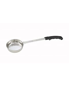 Winco FPS-6 6 oz. Solid Food Portioners with Polycarbonate Handle, Black - USA