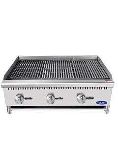 Atosa ATCB-36 36" Countertop Radiant Natural Gas Charbroiler - 105,000 BTU - CA