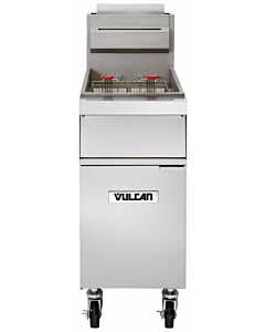 Vulcan 1GR45M Freestanding Floor Fryer 45-50 lb. Capacity Natural Gas or Liquid Propane - 120,000 BTU
