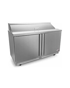 Fagor FST-48-12-N 48 inch Sandwich/Salad Prep Table with 12 Pans & 10 inch Cutting Board, 16.7 Cu. Ft. – 115V