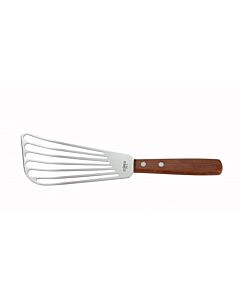 Winco FST-6 Fish Spatula with Wood Handle, 6.5" - CA