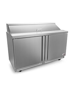 Fagor FST-60-16-N 60 inch Sandwich/Salad Prep Table with 16 Pans & 10 inch Cutting Board, 20.5 Cu. Ft. – 115V