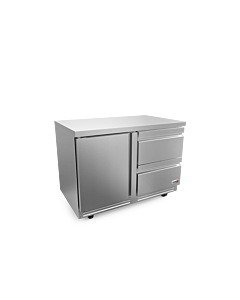 Fagor FUR-48-D2-N 48" Undercounter Refrigerator with One Door & Two Drawers, 16.7 Cu. Ft. – 115V/60/1
