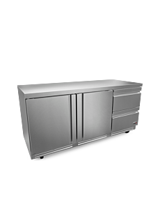 Fagor FUR-72-D2-N 72" Undercounter Refrigerator with One Door & Two Drawers, 25.4 Cu. Ft. – 115V/60/1