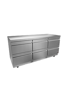 Fagor FUR-72-D6-N 72" Undercounter Refrigerator with Six Drawers, 25.4 Cu. Ft. – 115V/60/1