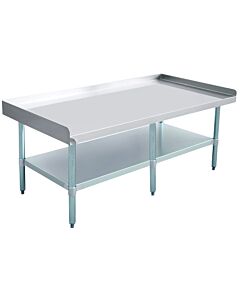 Zanduco 30" Stainless Steel Equipment Stand with Galvanized Undershelf and 6 Legs