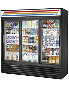 True GDM-69-HC-LD 78" Refrigerated Sliding Glass Door Merchandiser - USA