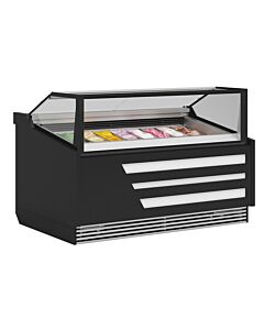 Frost Tech PRD12-GF 48.5" Square Glass Front Gelato Display Case with 12 Pans - 220V - CA