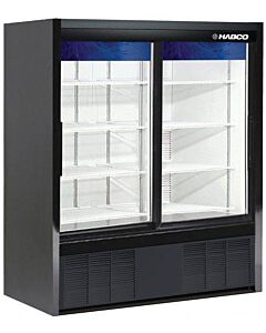 HABCO ESM14SL60HC Impulse Double Sliding Glass Door Refrigerated Display 20 Cu.Ft. - 115V, 0.25HP
