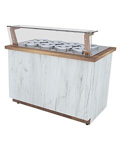 Frost Tech ML8-IGF 49" Pozzetti Gelato/Ice Cream Display Freezer with 8 Pans - 115V/220V - CA