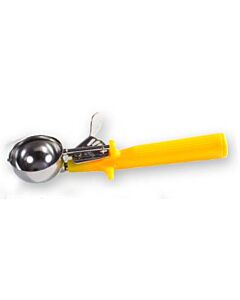 Winco ICOP-20 Ice Cream Disher with One Piece Handle, Size 20, Yellow - CA