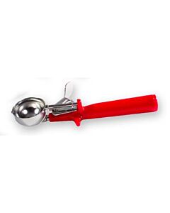 Winco Ice Cream Disher W/One Piece Handle, Size 24, Red ICOP-24
