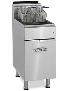 Imperial IFS-75 Tube Fired Floor Fryer 75 lb. Capacity Natural Gas or Liquid Propane - 175,000 BTU