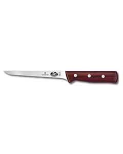 Victorinox 5.6406.15-X1 6" Narrow Stiff Straight Boning Knife with Wood Handle - CA
