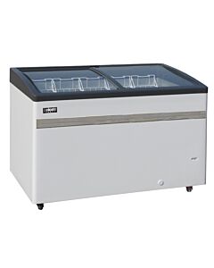 Celcold Essential CEATF40 41" Ice Cream Angle Top Freezer 8.5 cu.ft with 4 enameled hanging Basket, curved glass lid 1/5 HP - 110V/60/1