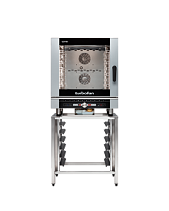 Turbofan EC40D7/SK40A Full Size 7-Tray Digital/Electric Combi Oven on a Stainless Steel Stand, 208V/240V, 60Hz
