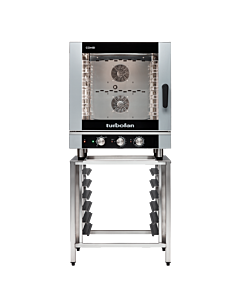 Turbofan EC40M7/SK40A Full Size 7-Tray Manual/Electric Combi Oven on a Stainless Steel Stand, 208V/240V, 60Hz