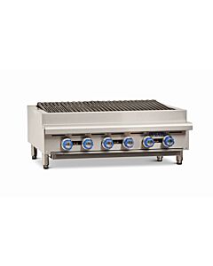 Imperial IRB-24 24" Wide Radiant Broiler with Slanted Cooking surface and 3 Bar Grates - 60000 BTU
