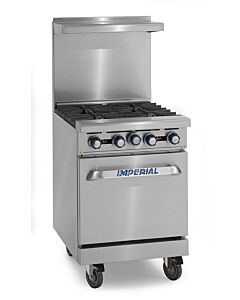 Imperial IR-4 24" 4 Open Burners - (1) 20" Wide Oven - 155,000 BTU